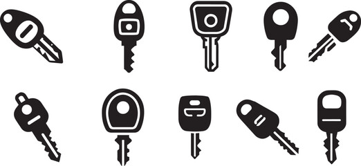 Key icon set vector illustration