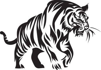 Tiger vector tattoo design illustration