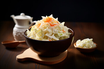 Fresh and Creamy Coleslaw Created with Generative AI Tools