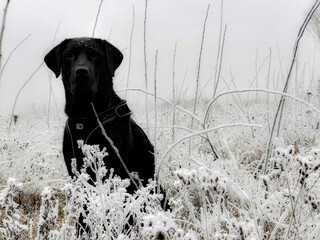 Labrador im Schnee