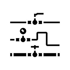 pipeline system petroleum engineer glyph icon vector. pipeline system petroleum engineer sign. isolated symbol illustration