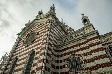 ilgesia del carmen ol church in bogota capital of Colombia 