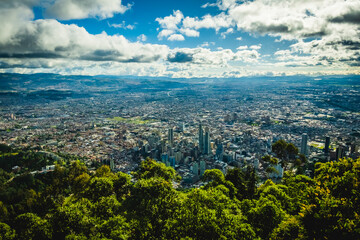 bogota Colombia aerial skyline cityscape South America city capital 
