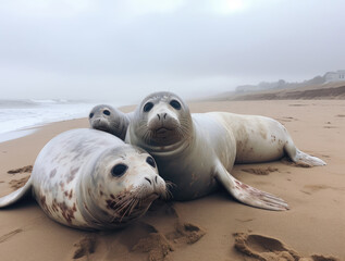 Seals on the coast