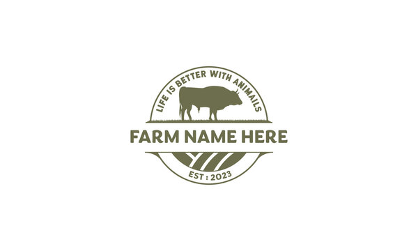 Farm logo design templates free. Bull logo. Cow logo. Cow farm logo vector. Free agriculture logo design. Agriculture company logo. Family farm logo. Family farm and home. Animal farm logo design.