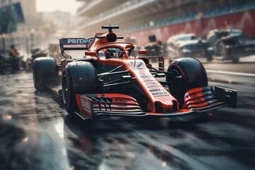 Illustration of Monaco's Formula 1 race. Generative AI