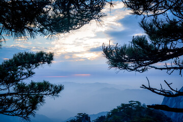 Landscape of Huangshan(Yellow mountain) in Anhui,China