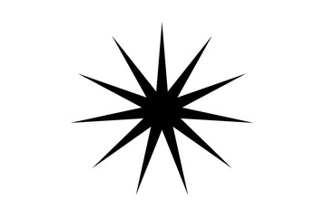 Black star drawing success champion achievement object symbol silhouette