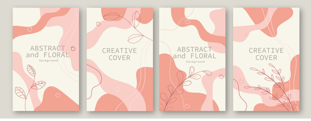 Modern abstract covers set, Modern colorful wave liquid flow poster. Cool composition, vector covers design.