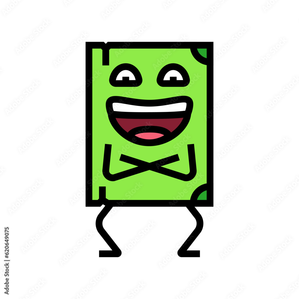 Poster read book character color icon vector. read book character sign. isolated symbol illustration