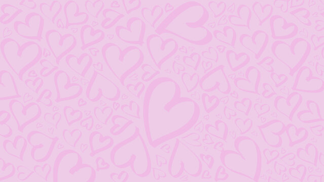 Heart print background vector illustration.