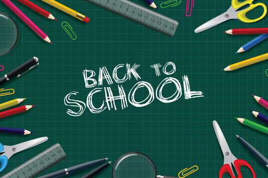Find High-Quality School Supplies Vector Resources for Your Back to School Banner