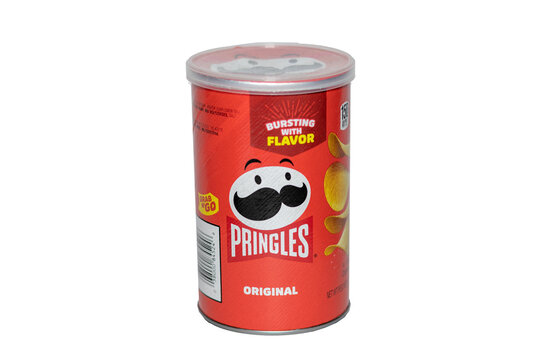 An isolated medium original pringles can 