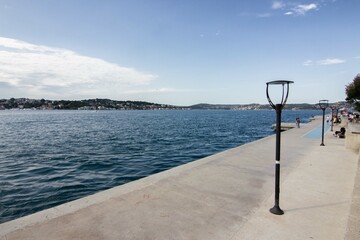 A beautiful seaside with a calm sky in Istanbul, turkey