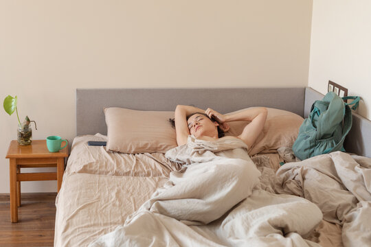 girl sleeping in a funny position