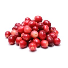 Cranberry isolated on white (generative AI)