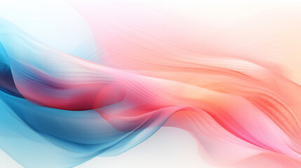Fototapeta na wymiar Abstract dynamic wave background. Colorful twisted shapes in motion. Digital art for poster, flyer, banner background or design element. Soft textures on pastel background Generative AI