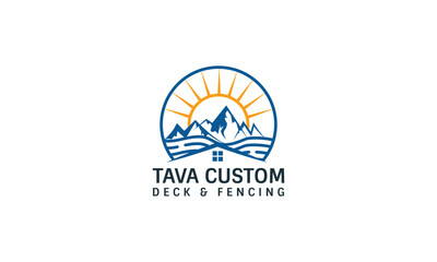 Tava Custom Deck & Fencing Logo Design. Construction logo