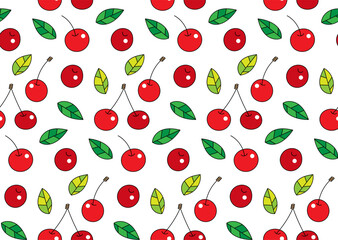 Colorful flight pattern of sweet cherries