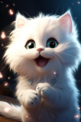 Cute cat HD wallpaper, wallpaper funny,ai generater
