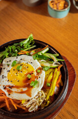 Bibimbap closeup thai cuisine