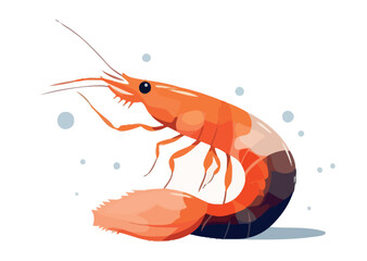 Hand-drawn illustration of a shrimp cocktail on a white background, perfect for seafood enthusiasts.