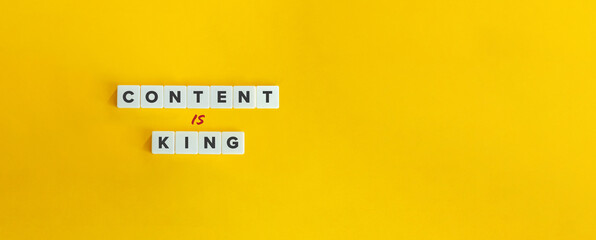 Content is King Phrase and Concept Image.