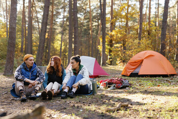 Friendship company environment countryside tent tree