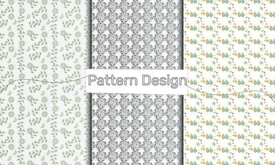 set of seamless patterns of fabric, A set of texture.