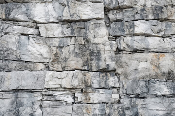 Light Coarse Natural Rock Stone Background - Mining Cliff Rough Front Surface - Created with Generative AI Tools