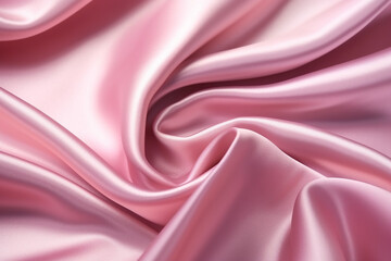 Obraz premium Smooth Elegant Pink Silk or Satin Texture - Perfect for Wedding Backgrounds - Created with Generative AI Tools