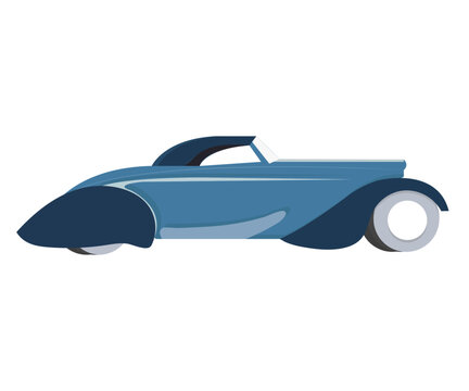 classic hudson hornet car isolated on white