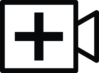 Obraz premium Add new video . Upload video icon . Create new video icon for apps and websites . Vector illustration