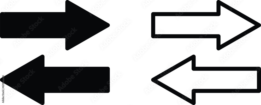 Aufkleber transfer arrows icon set in two styles . data transfer vector icon. exchange icon