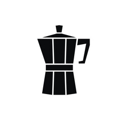 Italian coffee maker, moka pot. Vector illustration.