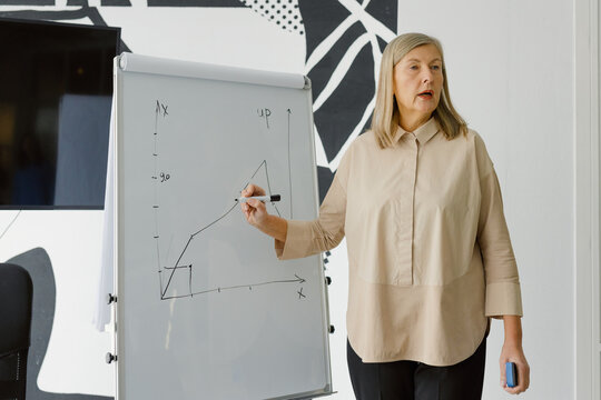 Business meeting. Presentation. Conference. Data analysis. Chart