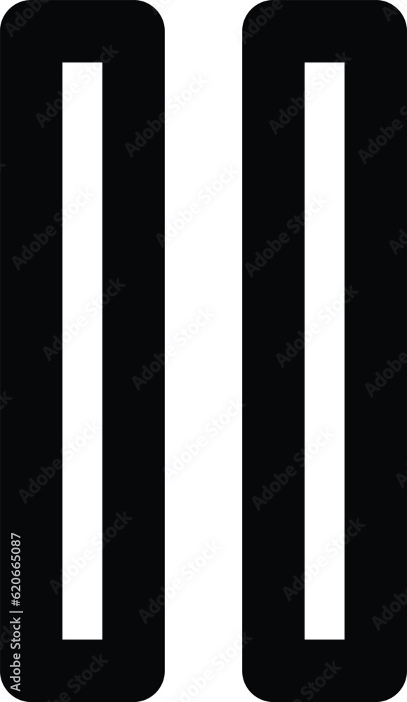 Poster pause icon vector . outline illustration of pause. pause sign symbol