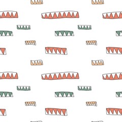 Obraz premium Horizontal triangle kid fun cute geometry pattern
