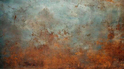 a horizontal abstract background, of rusted stone, with cool and warm highlights, for product display/mock-up.  Decor-themed in a JPG format. Generative AI