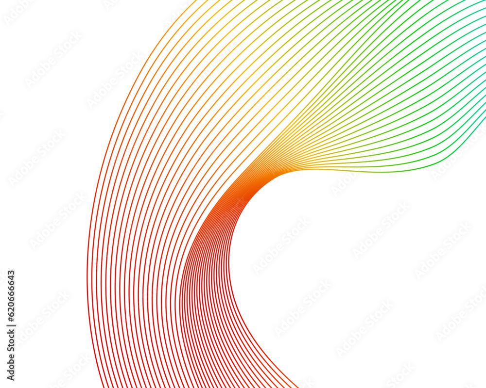Poster abstract lines colors design element on white background of waves. vector illustration eps 10 for gr