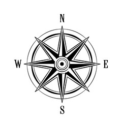 Wind rose, directions of the world, map compass icon, Nautical compass and wind rose concept