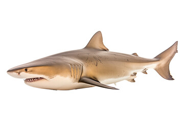 Obraz premium Sand tiger shark Carcharias taurus, Transparent background. generative AI