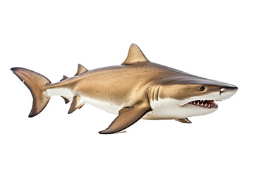 Obraz premium Sand tiger shark Carcharias taurus, Transparent background. generative AI