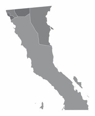 Baja California administrative map