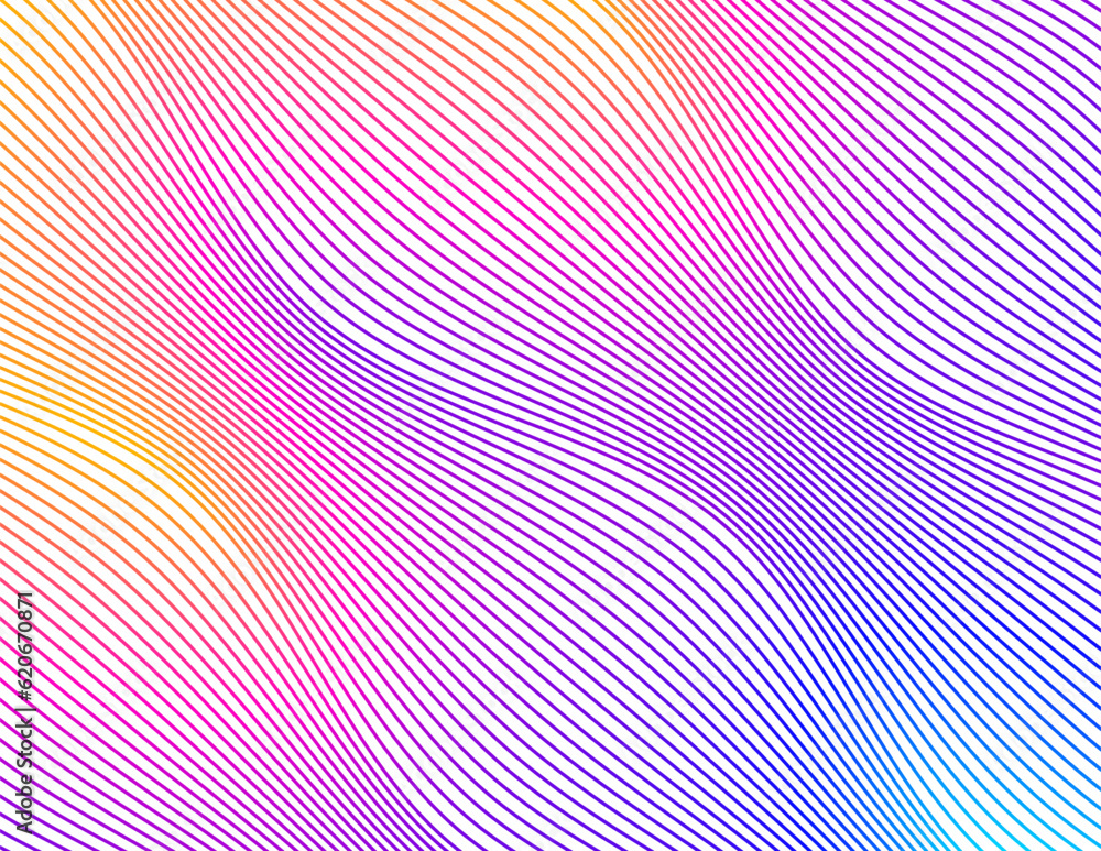 Poster abstract lines colors design element on white background of waves. vector illustration eps 10 for gr