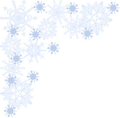 Snowflake frame. Vector background