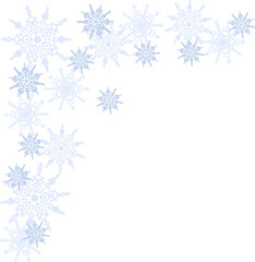 Snowflake frame. Vector background