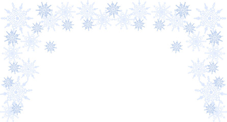 Snowflake frame. Vector background