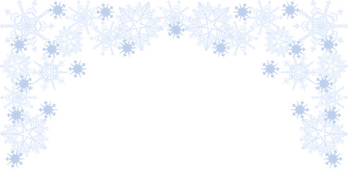 Snowflake frame. Vector background