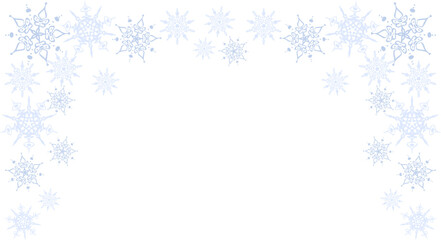 Snowflake frame. Vector background